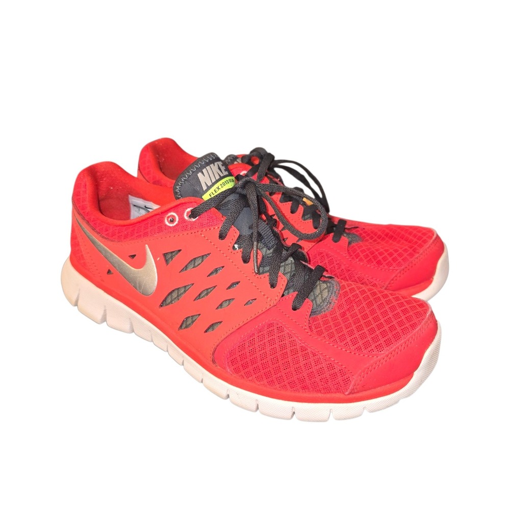 Nike Flex 2013 Run Mens 9 Red Running Shoes 579821-600 Lightweight Mesh FitSole
